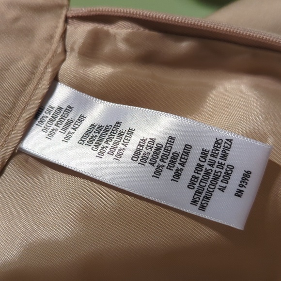 Petite Sophisticate Silk Embroidered Floral Fitted Dress Pants - Picture 8 of 9